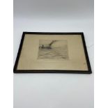 Gordon Story Signed Proof etching titled 'At Aberdour' Signed in pencil by the artist. [Frame