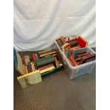 A Collection of antique and vintage books which include poem books, David Copper Field, Darwin and
