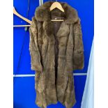 A Ladies vintage fur long coat.