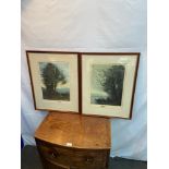 Two early 20th century etchings by Antoine Monnier. Both signed in pencil by the artist. Both