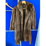 A Ladies vintage fur long coat.