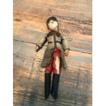 A rare antique Russian military straw filled doll