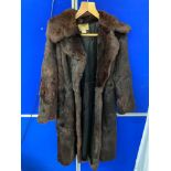 A Vintage ladies Daphmond London fur long coat. Size 14.