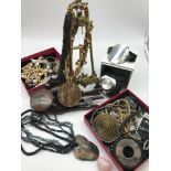 A Collection of stylish and vintage costume jewellery necklaces and ladies watches to include