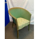 A Vintage Lloyd Loom style bedroom chair.