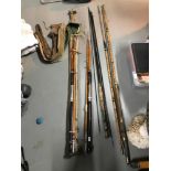 A Collection of 6 various antique rods.