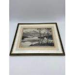 Hilda Mary Pemberton Original etching titled 'Loch Achray' Signed in pencil by the artist. [