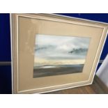 Original watercolour titled ' Dusk, Firth of Forth' signed Jack Langdon. [Frame 43x53cm]