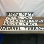 A Collection of 5 various Dunfermline and surrounding area street signs.