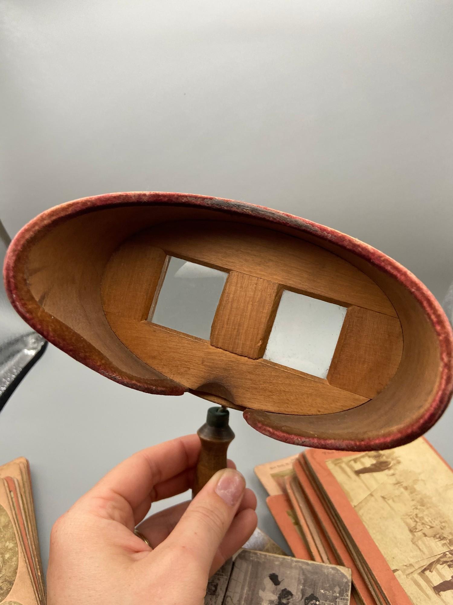 Antique 'The Saturn Scope' Stereoscope with various Slides produced by The Great Western View Co. - Image 5 of 9