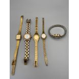 A Lot of 5 ladies vintage watches which includes Rotary Quartz, Yves Rocher, Sekonda Quartz and