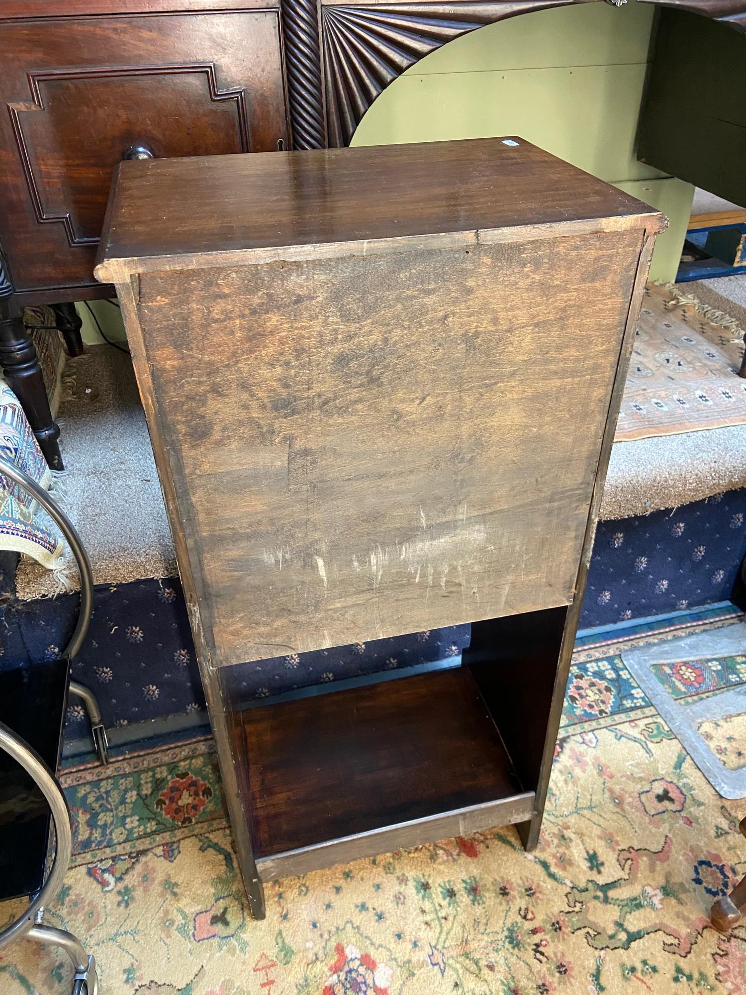 An early 1910/20's music cabinet. Designed with 5 drop end drawers and fitted with Art Nouveau - Image 5 of 8