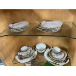 A Part Victoria China tea set. [19 pieces]