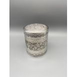 C1920's Egyptian Silver lidded preserve pot. Highly detailed with floral designs. Stamped (X) and