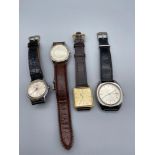 A Lot of four vintage watches which includes Rotary 1950's model, Rotary 17 Jewels Incabloc,