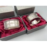 A Pair of Birmingham silver napkin rings