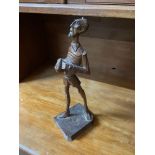 A Vintage hand carved wooden figure of Don Quiote