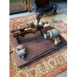 A Vintage table top miniature lathe. [Not tested]