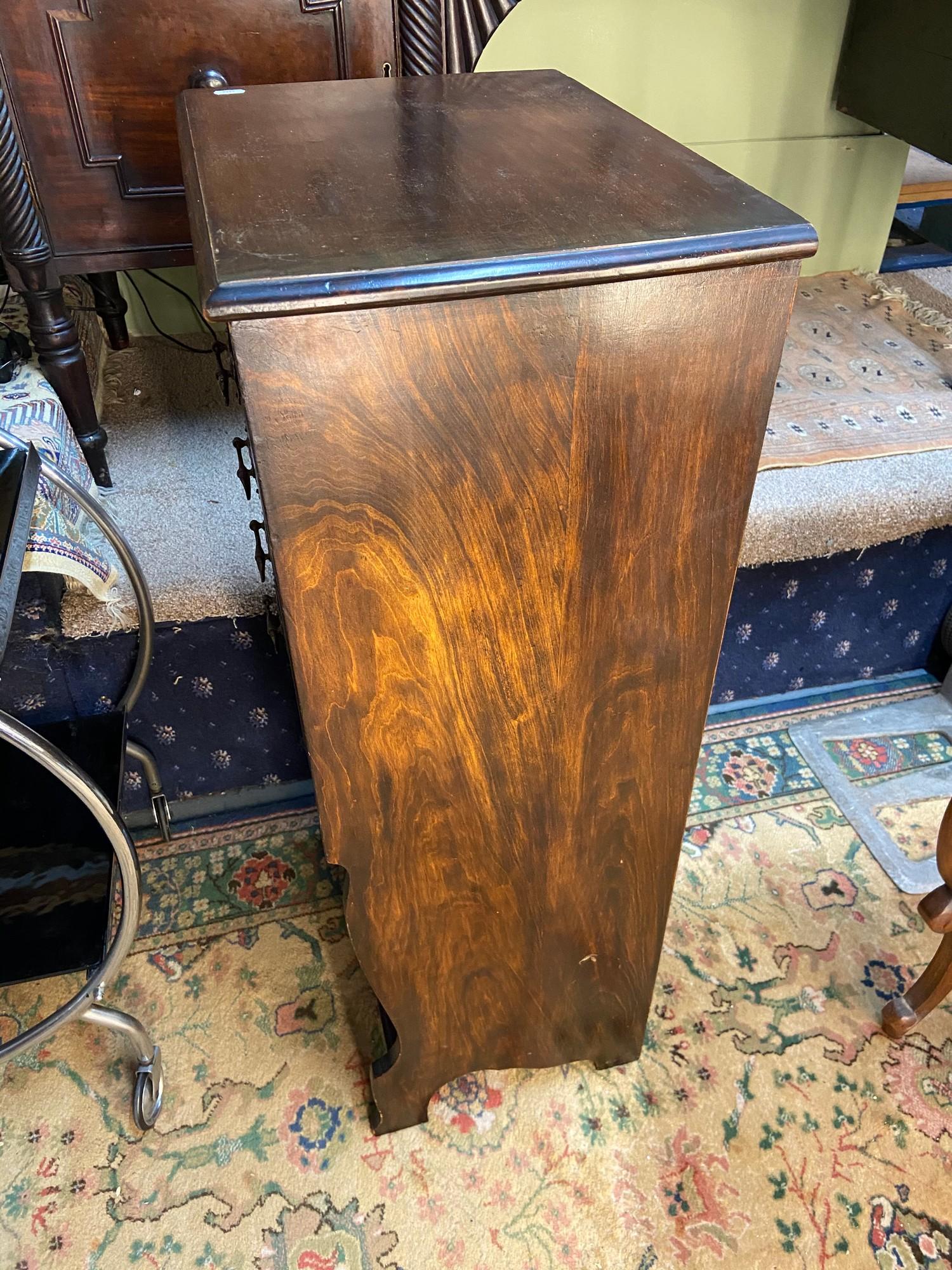 An early 1910/20's music cabinet. Designed with 5 drop end drawers and fitted with Art Nouveau - Image 8 of 8