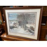 A Large McIntosh Patrick limited edition print depicting a snow filled landscape.