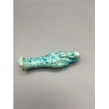 Ancient Egyptian Faience Shabti Hieroglyphics. [9cm length]