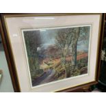 A Large McIntosh Patrick limited edition [5/850] print depicting Winding lane. Signed by the artist.