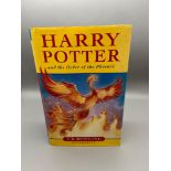 First Edition Harry Potter and the Order of the Phoenix book. ISBN 0 7475 5100 6.