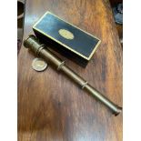 A Reproduction Dollond London 1920 pull Marine telescope with wooden case.