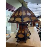 A Vintage beautifully designed Tiffany style Marrakesh table lamp. In a working condition.