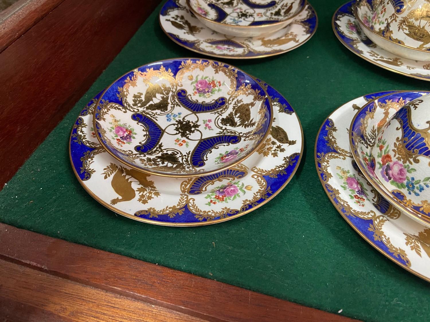 A 19th century Booths Gilt peacock design part tea set [22 pieces] - Image 6 of 7