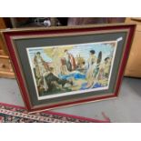 A Large William Russell Flint limited edition print of 850. Titled The Judgment of Paris