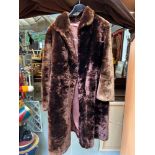 A Ladies vintage fur long coat.