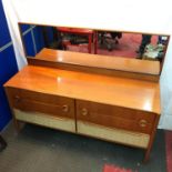 A Retro mid century A.H. McIntosh & Co Ltd Kirkcaldy Scotland teak dressing table with backing