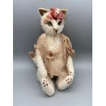 A Collectable Burlington Bearties cat handmade in mohair. No1 of 1. Named 'Little Kitty Balfour' Has