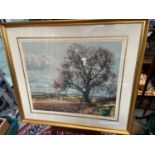 A Large J. McIntosh Patrick farm landscape scene Guild print. Signed in pencil by the artist. [Frame