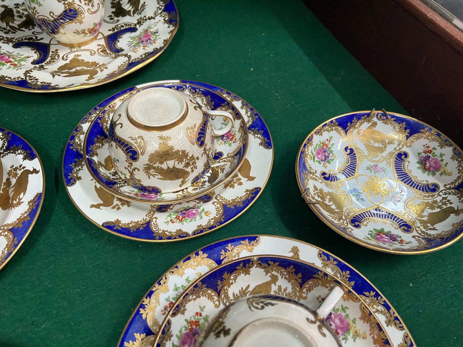 A 19th century Booths Gilt peacock design part tea set [22 pieces] - Image 4 of 7