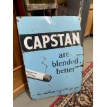 An original enamelled advertising sign for Capstan cigarettes.