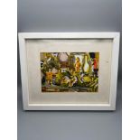 Gordon Laird - Dundee artist. Oil painting titled 'Studio' Art work 12x17cm.