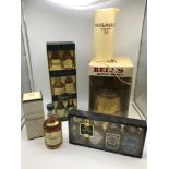 A Lot of vintage whiskies to include Boxed Bell's Scotch Whisky decanter, full and sealed,