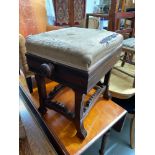 A Victorian Rosewood Rise and fall piano stool made by Brooks Limited.