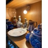 A Shelf of collectable porcelain to include Meissen large plate, Shelley floral design vase, Carlton
