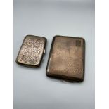 A Birmingham silver cigarette case together with an E.P Cigarette case.