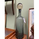 A Contemporary Art Glass large bottle with stopper by Pols Potten. Comes with original tags. [52cm