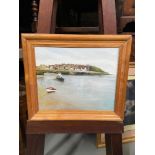Original Oil painting on board titled 'Whitby Way' by Tom Cowey. [Frame 32x38cm] Together with a