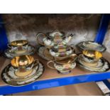 Impressive hand painted Japanese part tea set in a Noritake style.