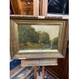 J.D.Wilkie Original Oil Painting on canvas titled 'A Study in Dalkeith Park, Painted on the spot'