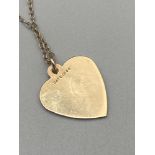 A 9ct gold I.D Heart pendant together with a 9ct gold necklace [46cm length] [3.25Grams]