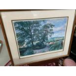 A McIntosh Patrick limited edition print [181/850] signed by the artist. Titled 'Summer Shadows' [