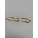 A Ladies 9ct gold double link bracelet. [3.29grams]