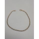A Ladies 9ct gold bracelet. [20.5cm length] [1.79 Grams]